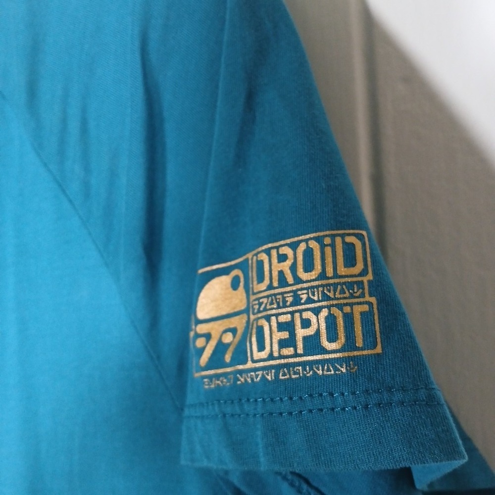 Star Wars Galaxy's Edge Shirt Droid Depot Disney Exclusive Women's Medium Teal - Picture 10 of 12